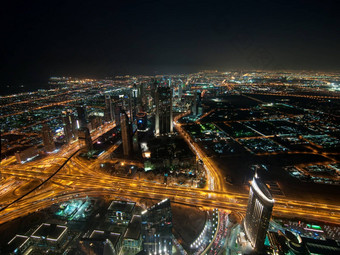 摩天大楼<strong>迪拜</strong>晚上视图注意<strong>迪拜塔</strong>哈利法<strong>塔</strong>曼联阿拉伯阿联酋航空公司