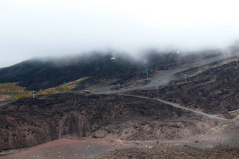 小屋索道雾埃特纳火山火<strong>山西</strong>西里意<strong>大</strong>利