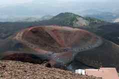 陨石坑silvestri火山埃特纳火山西西里意大利