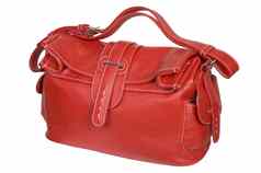 红色的女手提包