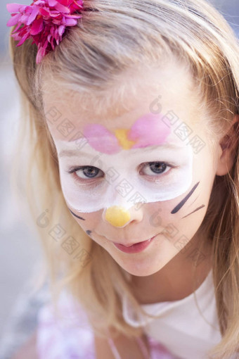 孩子猫脸油漆
