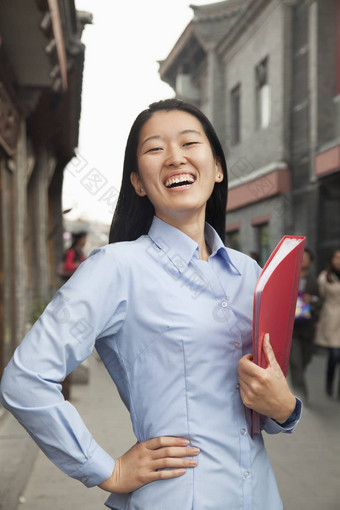 微笑年轻的业务女人houhai北京中国