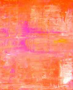 粉红色的橙色摘要艺术绘画