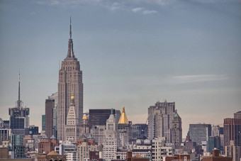 曼哈顿纽约城市空中视图城市摩天大楼