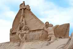 雕塑作文沙子