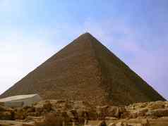 金字塔基奥普斯Chefre沙漠埃及