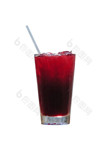 红色的含酒精的饮料蔓越莓汁