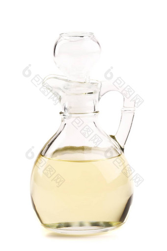橄榄石油玻璃水<strong>瓶</strong>关闭白色背景