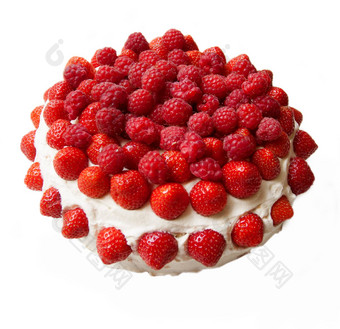草莓树莓蛋糕