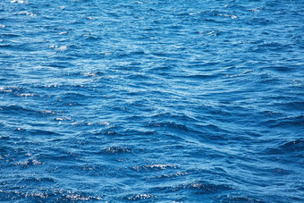 深蓝色的海洋水波