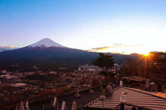 前视图富士山