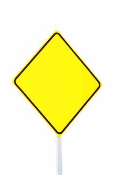 空白黄色的警告标志