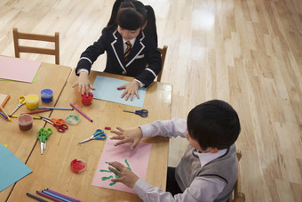 学校孩子们手指绘画艺术类北京