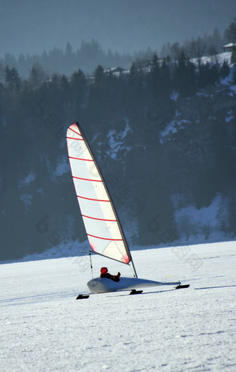 冰航行冻湖瑞士