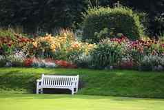 板凳上美丽的花园