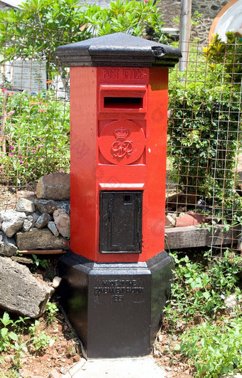 殖民pillarbox英国殖民时代帖子盒子加勒