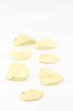 零食土豆芯片孤立的白色