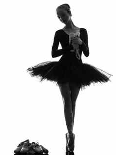 年轻的女人芭蕾舞女演员芭蕾舞舞者跳舞