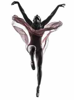女人芭蕾舞女演员芭蕾舞舞者跳舞轮廓