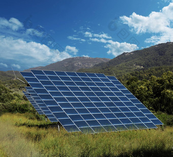 太阳能能源面板收藏家农村