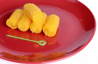 金线程泰国传统的甜点