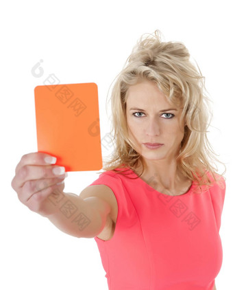 女人显示红色的卡