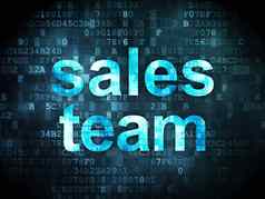 市场营销概念销售团队数字背景