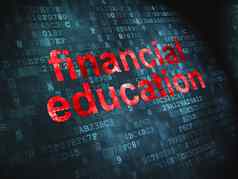 教育概念金融教育数字背景