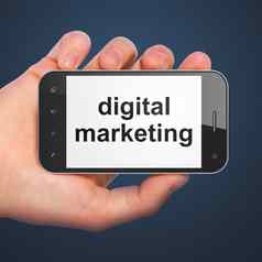 市场营销概念数字市场营销智能手机