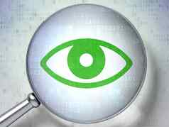 保护概念眼睛光学玻璃数字使用