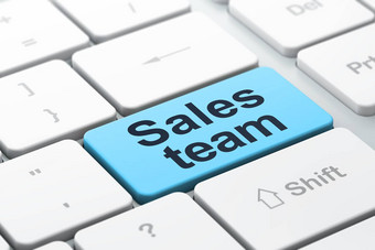 市场营销概念销售团队电脑键盘背景