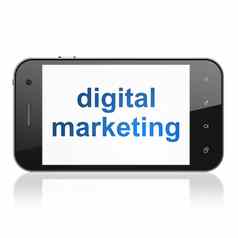 广告概念数字市场营销智能手机