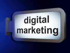 市场营销概念数字市场营销广告牌背景