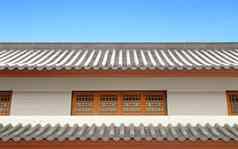 传统的中国人屋顶天空