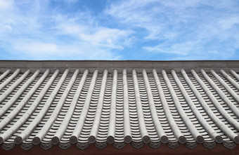 传统的中国人屋顶天空