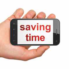 时间轴概念储蓄时间智能手机