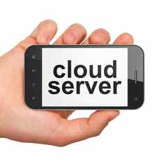 云计算概念云服务器智能手机