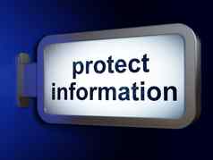 安全概念保护信息广告牌背景