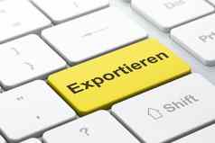 业务概念Exportieren德国电脑键盘引入