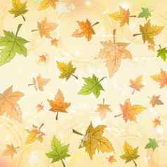 秋天叶子纸复古的背景
