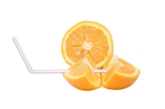 多汁的橙子鸡尾酒管