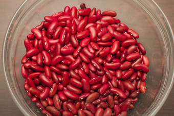 背景纹理红色的豆子散射食物