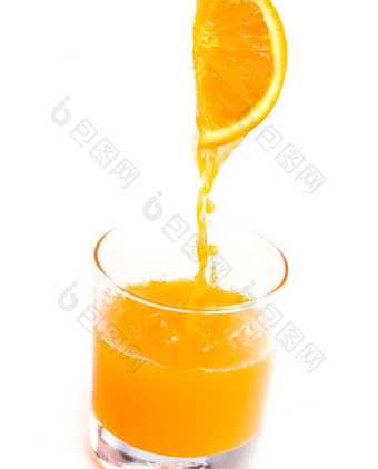 健康的橙色喝显示新鲜的汁<strong>挤压</strong>饮料