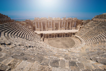罗马圆形剧场废墟希拉波利斯