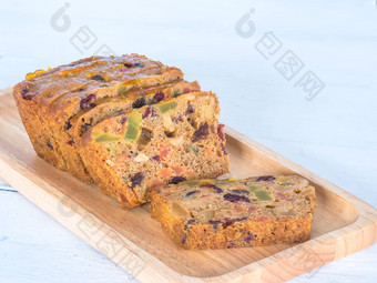 面包水果蛋糕木板