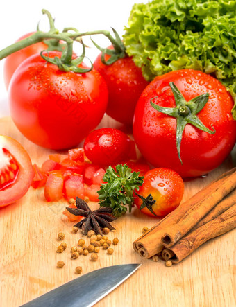烹饪西红柿代表肉桂坚持自然