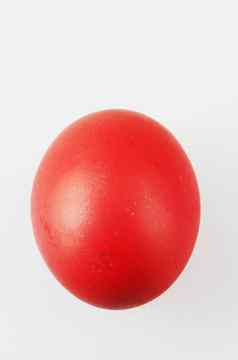红色的复活节蛋孤立的白色