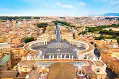 圣彼得的广场梵蒂冈罗马意大利
