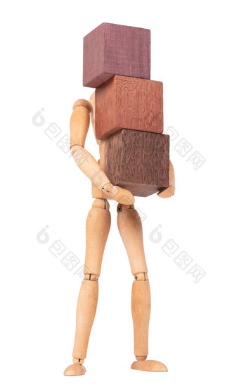 木人体模型携带木硬木块