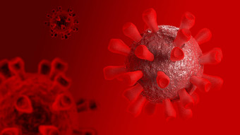 微观视图冠状病毒概念插图呈现